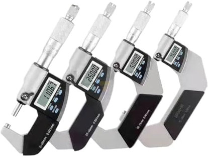 DAISHUJIE micrómetro de Exteriores Digital Micrómetro Digital Exterior de 0,001 mm, 0-25 mm, 25-50 mm, 50-75 mm, 75-100 mm, calibrador micrómetro electrónico, micrómetro de carburo(Mechanical 50-75)