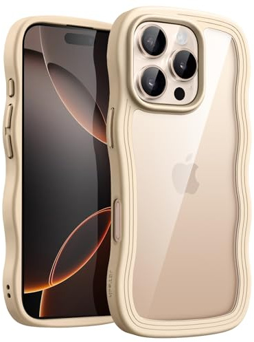 JETech Wavy Case for iPhone 16 Pro, Desert Titanium