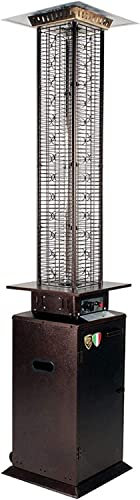 Radiateurs De Terrasse Chauffage De Terrasse Extérieur 13 KW, Chauffage Au Sol Portable avec Roues, Chauffage De Jardin Puissant À Chauffage Rapide for Usage Domestique Et Commercial