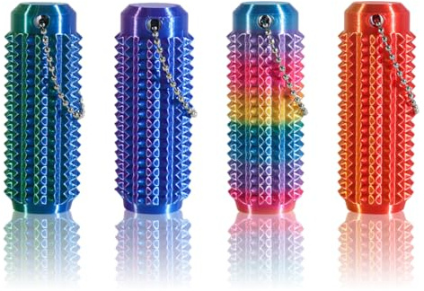 Aevorant Juego de 4 Llaveros de para Uso recreativo Sensorial – Llavero con Púas para Adultos con 4 Colores, Herramienta para y Anti estrés de Viaje