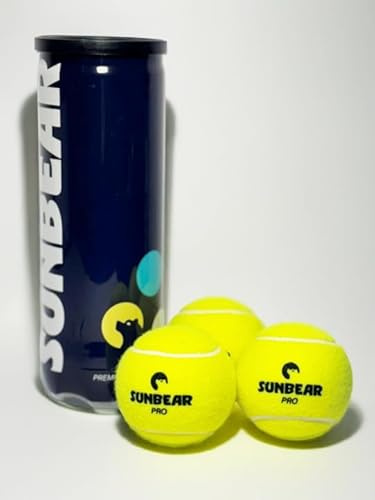 Sunbear Padel Balls – Pro Edition 3 Pack | Tournament Quality Pressurised Balls for Padel Tennis – Fast & Lively Bounce, Durable Felt, Long-Lasting Performance