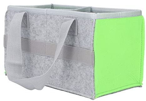 Spacnana Filztransportkoffer für Toniebox -Player, Große Tragbare Aufbewahrungstasche mit 6 Elastizieren und Trennzeichen für Lautsprecherzubehör Kopfhörer -Musikplayer (Green)