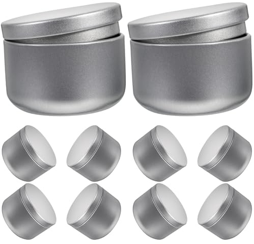 GAROZATION Barattoli di Latta per tè Sfuso 50ml Coperchio Ermetico, Contenitori Portatili per Conservazione Alimenti, Set da 10 Pezzi per Cucina e Organizzazione Casa