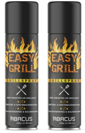 ABACUS® Trennspray Grill, Grillspray, Antihaftspray, Antihaft-Trennspray, Grilltrennspray, Grillrostspray, Anti-Haft Grillspray, Grill-Trennspray – Trennspray Grill 2X 200 ml (7624)