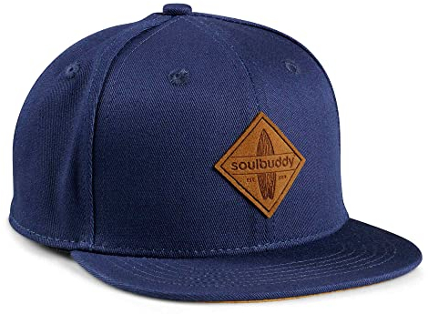 Soulbuddy Kinder Cap – Unisex Kinderkappe – Schirmmütze für Jungen & Mädchen – Trendiger Sonnenhut für Outdoor & Freizeit Dunkelblau – Größe M