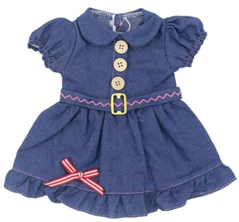 DUORUIMI Doll Clothes Jeans Dress Summer Outfit for American Girl Doll 18-inch