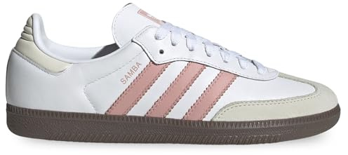 adidas Samba Og W JR8168, Chaussures Sportives - 40 EU, Blanc et rose., 36 EU