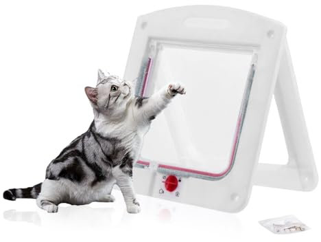 GIDWRIY Haustierklappe,Katzenklappe Hundeklappe für Kleine Hunde,KatzentüRen für Innentüren,Haustiertüre,Katzentür Haustür,Cat Door Window,Dog Door Panel für Kleine Hunde, Katzen - 22.4 x 20.3 x 3CM