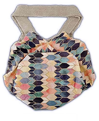 Cieffepi Home Collections Sacs de mer en coton à base hexagonale dans différents motifs, Neruda, Base esagonale 55x55 cm; Altezza borsa 25 cm