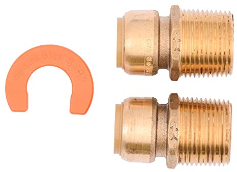 SharkBite 24660LF 3/4 Inch Push-to-Connect x 1 Inch MNPT High Flow Water Filter Installation Kit