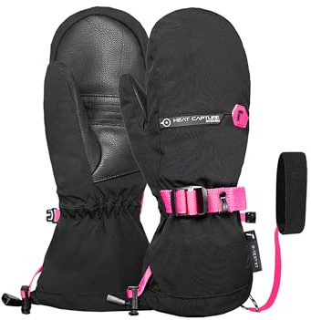 Reusch Karl Junior Guanti da sci per bambini – R-TEX XT Guanti impermeabili con lana, Softshell & Heat Capture System – Guanti invernali per ragazzi e ragazze, antivento e caldi