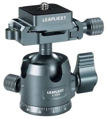 LEAPLIEXT Metal Tripod Ball Head, 360° Panoramic, Arca Swiss Quick Release