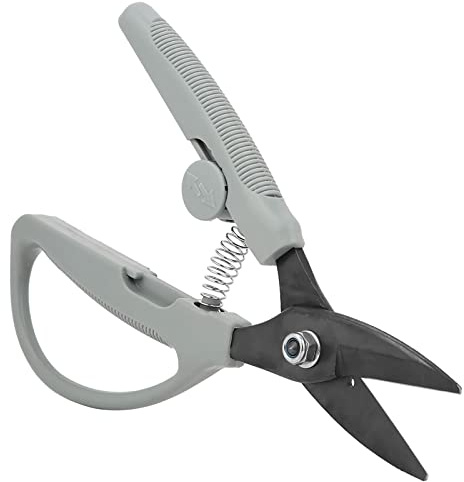 ZDETGU Professional Sheet Metal Snips Duty Steel Tin & Iron Plate Cutter Scissors for 0.8mm Thick Metal, 3mm Wire Cutting with Slip Handle & Lock