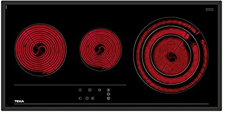 TEKA Placa Vitrocerámica 80 cm, 3 Zonas, Touch Control, Zona Triple 145/210/270, Stop & Go, Función Golpe de Cocción, Modelo TRC 83631 TCS
