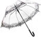 Lancoon Transparenter Regenschirm, groß, transparent, Brautschmuck, Hochzeit, Damen-Gehstock, Regenschirm, Blasen-Form, C, M, Klassisch