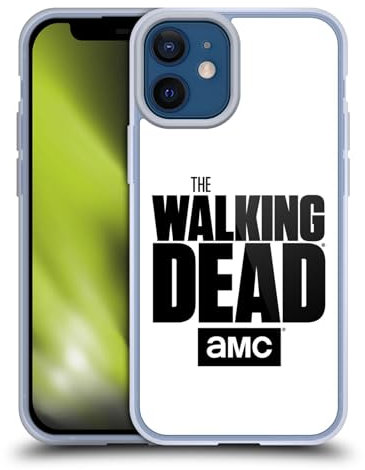 Head Case Designs Officially Licensed AMC The Walking Dead White Logo Gel Case [Military Grade Protection] Compatible with Apple iPhone 12 Mini and Compatible with MagSafe