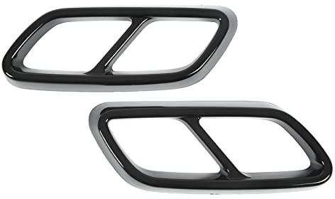 Cubierta Embellecedora del Tubo de Cola del Silenciador de Escape, Fydun Par de Plástico ABS Embellecedor de la Cubierta del Silenciador de Escape Cubierta de Silenciadores de Tubo(Negro brillante)