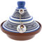 CERÁMICA ESPAÑA Tajine en argile réfractaire | Tajine marocain | Tajine en céramique traditionnelle | Tajine pour four | Tagine | Tagine avec couvercle - Modèle M01 | Décoration 100 % faite main | 27