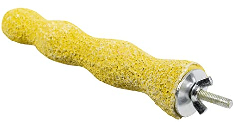 duvoplus, Sitzstange aus Zement XS – 12 x 3 x 3 cm, Weiß, Vögel, Weiß, Vögel