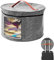 Hut Aufbewahrungsbox mit Deckel, 17.5-ZollFaltbarer Runder Hutbox Organizer Mit Griffreißverschluss für Kinder Spielzeug Aufbewahrungstasche, Anti-Druck Reise-Hut-Organizer-Box (Grau)