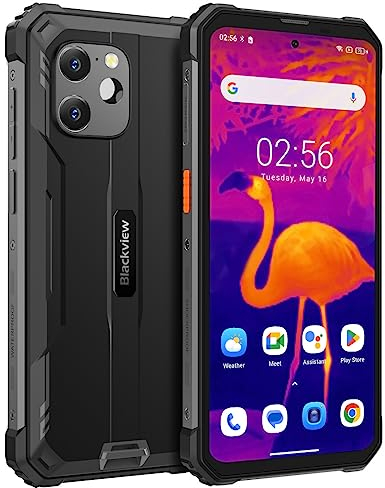 Blackview Imagen Térmica Móvil Resistente BV8900, Batería 10000mAh, Helio P90 700 16GB+256GB, Triple Cámara 64MP, 6.5'' 2.4K FHD+, IP68 IP69K Android 13 Smartphone Antigolpes, NFC GPS OTG Negro