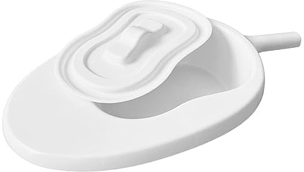 Colcolo Bassin de lit pour femmes et hommes âgés, bassin de lit pour la maison, bassin de lit en PP ferme, épais et stable, Blanche