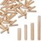 SKIR'CO (100 pièces) Chevilles en bois 5 x 30 mm, Chevilles en bois rainurées, Goupilles nervurées pour meubles, Chevilles rainurées