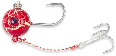 Aquantic Rotating Jighead Kit rot - Baitball-System 100g-300g Naturköder-System Heilbutt-System (200g)