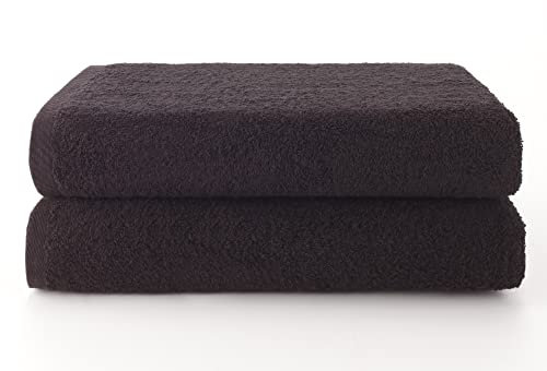 Top Towel - Plus - Große Badetücher - Badetücher - 2 Duschtücher - 100x150 cm 100 % Baumwolle - Schwarz