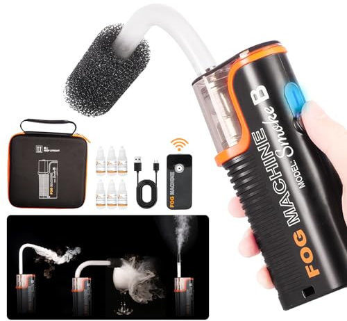 LENSGO Mini machine à fumée 40 W, télécommande sans fil, batterie, portable, pour photographie, vidéographie, Halloween, mariage, fête, smoke B