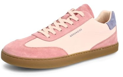 GROUNDIES Women's Panama Barefoot Shoes Lightweight Flexible Zero Drop Wide Toe Casual Leather, Pink/Orchid - 9