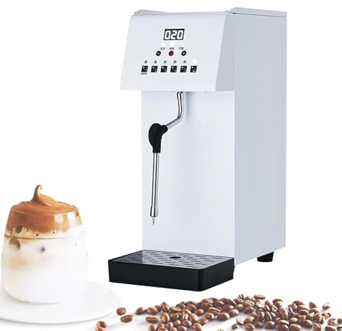 YMAOMAO Espumador de Leche Comercial, máquina automática para espumar Agua hirviendo con Vapor, 6 l con Pantalla LCD para café, Leche y té con Leche