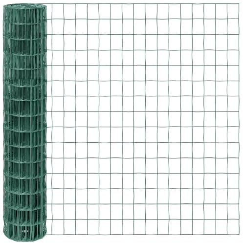 VOSS.garden 25m Gitterzaun 150cm Premium Maschendrahtzaun 100x75mm Gartenzaun Grün Wetterfest Punktgeschweißt