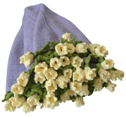 Qianly Kit de Ganchillo para Manta de Flores Plegable Set para Principiantes con Suministros de Bricolaje para Una Experiencia Divertida Adecuado para Regalo, Blanco Púrpura, tal como se describe