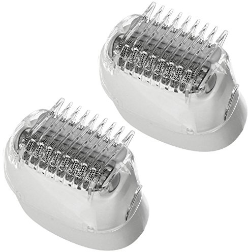 Spares2go Rasierkopf für Braun Silk-Epil 5 7 Serie Epilierer (2 Stück, weiß, Folie, Edelstahl, Batteriebetrieben, Aufladbar, Damen, modern)