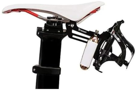 TriSeven Ciclismo Triathlon Supporto Gabbia per Sella 30 per Bottiglie d'Acqua, per 2 cartucce co2, per Borsa da Ciclismo