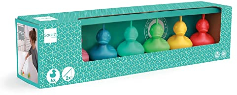SCRATCH 276182037 Kids Duck Fishing Game Complete Play Set with Fishing Rods 3+ Years Pastel