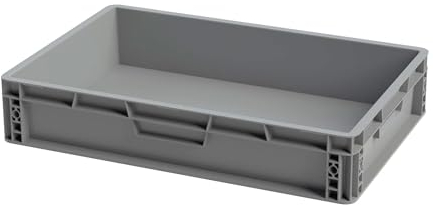 Recycled Plastic ECO Euro Plastic Stacking Industrial Storage Containers Boxes Crates! (25 Litre - 60 x 40 x 12cm)