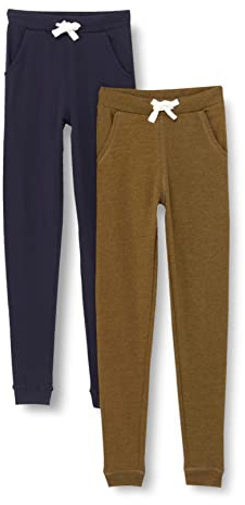 MINYMO Jungen Basic 36 -Sweat (2-Pack) Sweatpants, Khaki, 104 EU