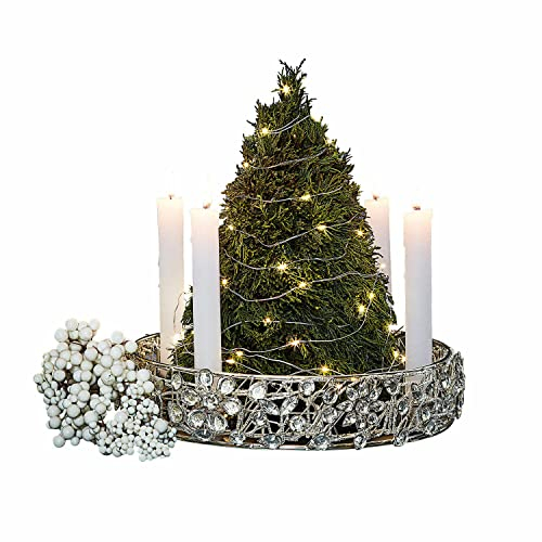 Loberon Deko-Baum Moran, Wirkt Täuschend echt, Sorgfältig Konserviert, Dekoration, Kunstbaum, Wohn-Accessoire, Zypresse, Schaumstoff, grün