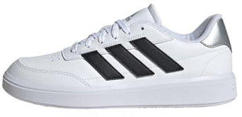 adidas Courtblock Shoes, Zapatos Mujer, Cloud White/Core Black/Silver, 38 EU