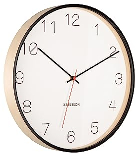 Karlsson [DL] Wall Clock Joy Wood w. Black Accents -