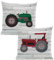 JAHEMU Kissenbezug Traktor Leinen Dekokissen Zierkissenbezüge Weihnachten Vintage Kissenbezug, Sofakissenbezug, Reisekissen Kissenhülle, Bürostuhl-Kissenbezug 45 x 45cm, 2 Stück