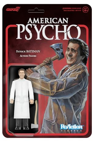 Super7 American Psycho Patrick Bateman (Raincoat) - 3.75 American Psycho Action Figure with Accessory Classic Movie Collectibles and Retro Toys
