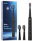 MGW Spazzolino elettrico Sonic, ricaricabile tramite USB, impermeabile, timer intelligente, 2 testine, nero