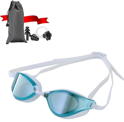 Focevi Schwimmbrille für Herren/Damen Anti-Beschlag Blendschutz UV-beständig/Erwachsene/Jugendliche/Männer,Profi Schwimmbrillen Brille