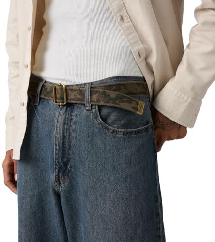 Levi's Washed Down Cotton Web Levi'S Damen - Cinturones de algodón lavado, estampado de camuflaje Phalarope, 70 Hombre (Pack de 1)
