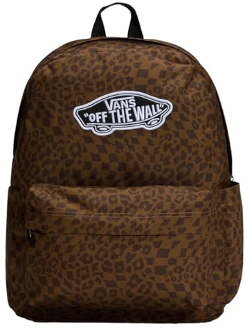 Vans Leopard Print Backpack Off The Wall Design, Brown