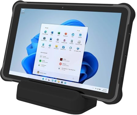 Win 11 Pro - Tableta resistente de 10.1 pulgadas, tablet industrial con escáner 1D/2D y estación de acoplamiento