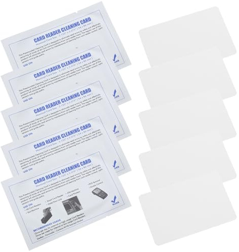 CLISPEED 10 Stück PVC Reinigungskarten für Kreditkartenlesegeräte und Pos Terminals Staubentfernend und Verlustverhindernd für Effiziente Gerätepflege